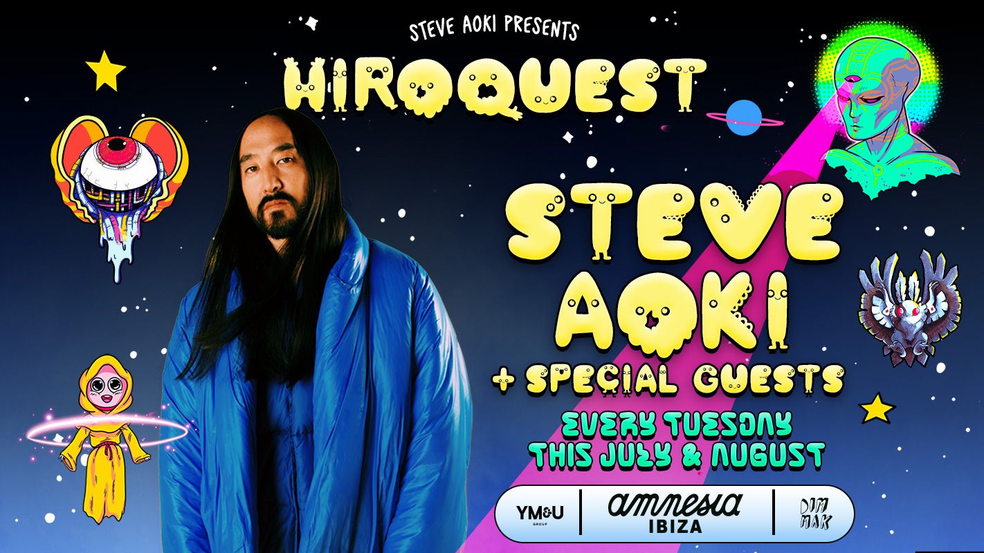 Steve Aoki presents Hiroquest – Amnesia Ibiza