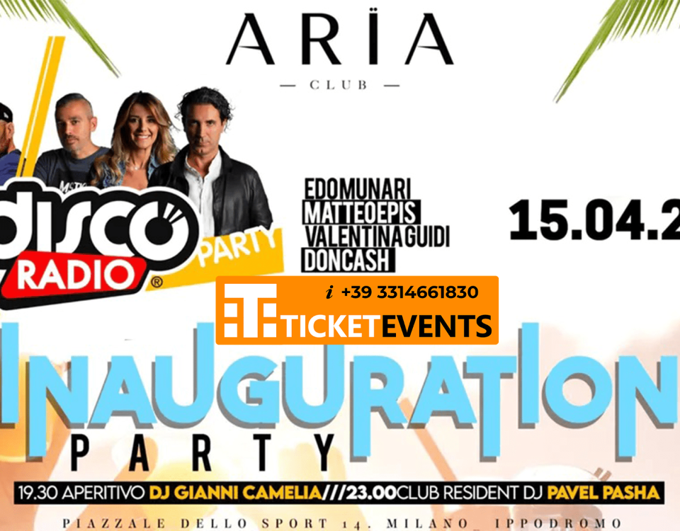 Aria Club Milano Sabato 15 Aprile 2023