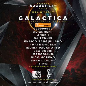 Galactica Rimini Riccione Lunedì 14 Agosto 2023