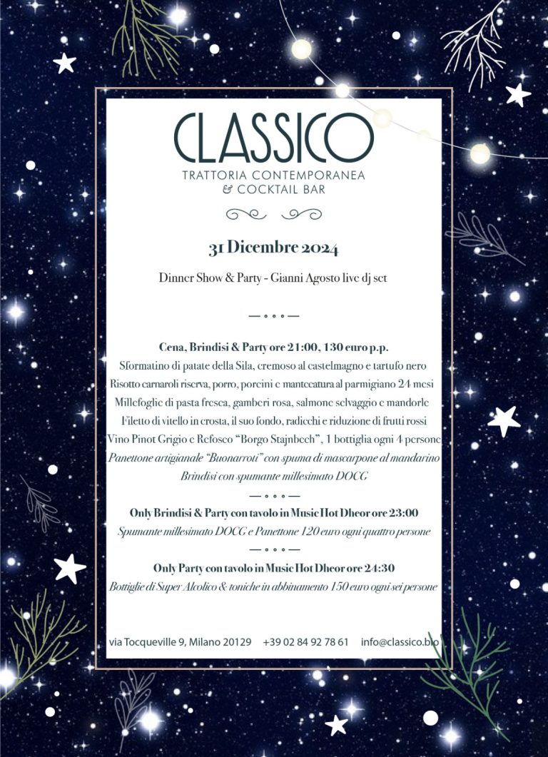 Capodanno 2025 Classico Trattoria - Milano