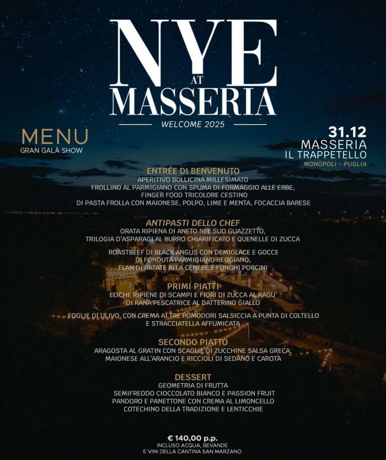 Capodanno 2025 Masseria Il Trappetello - Monopoli