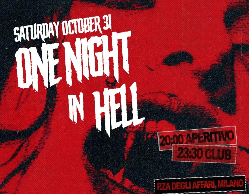 Locandina Halloween 2026 One Night in Hell al MIB Milano
