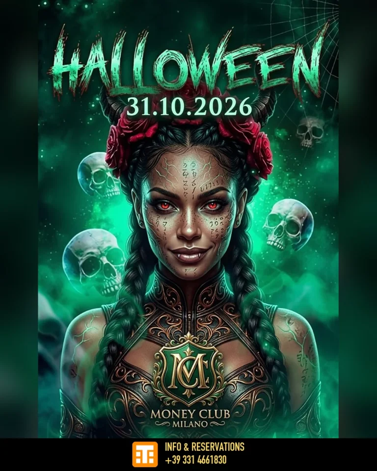 Locandina Halloween 2026 al Money Club Milano, 31 ottobre