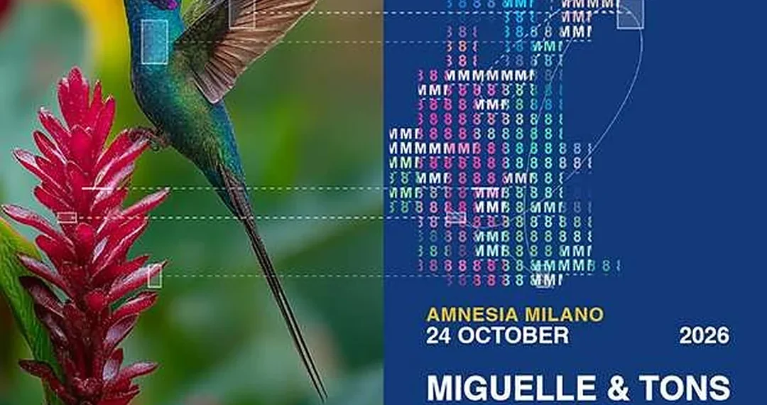 Locandina Miguelle & Tons e Not From Here all’Amnesia Milano, sabato 24 ottobre 2026
