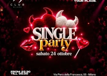 Locandina Single Party al 55 Club Milano, sabato 24 ottobre 2026