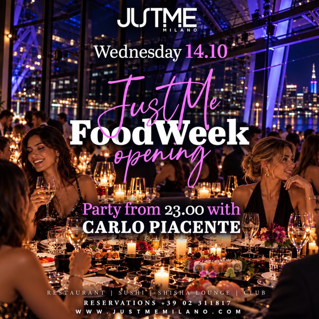 Locandina Wednesday Night @ JustMe Milano – mercoledì 14 ottobre